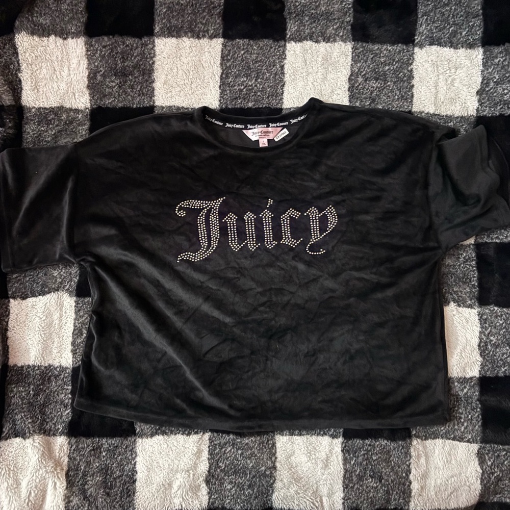 women’s juicy couture cropped tshirt L